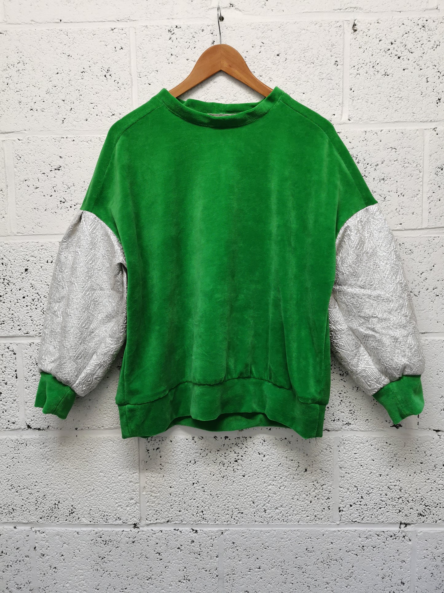 SWEET SUMMER sweater N°1- Green / White jacquard