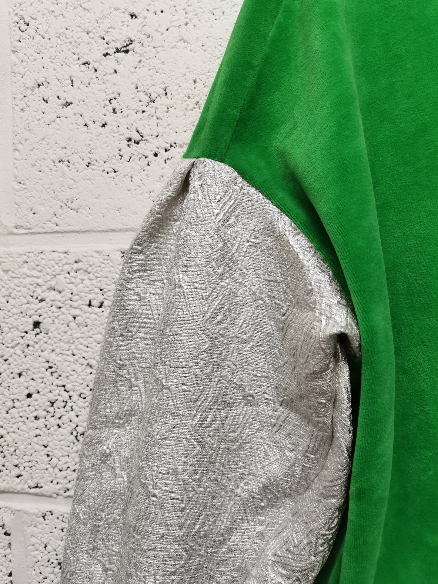 SWEET SUMMER sweater N°1- Green / White jacquard