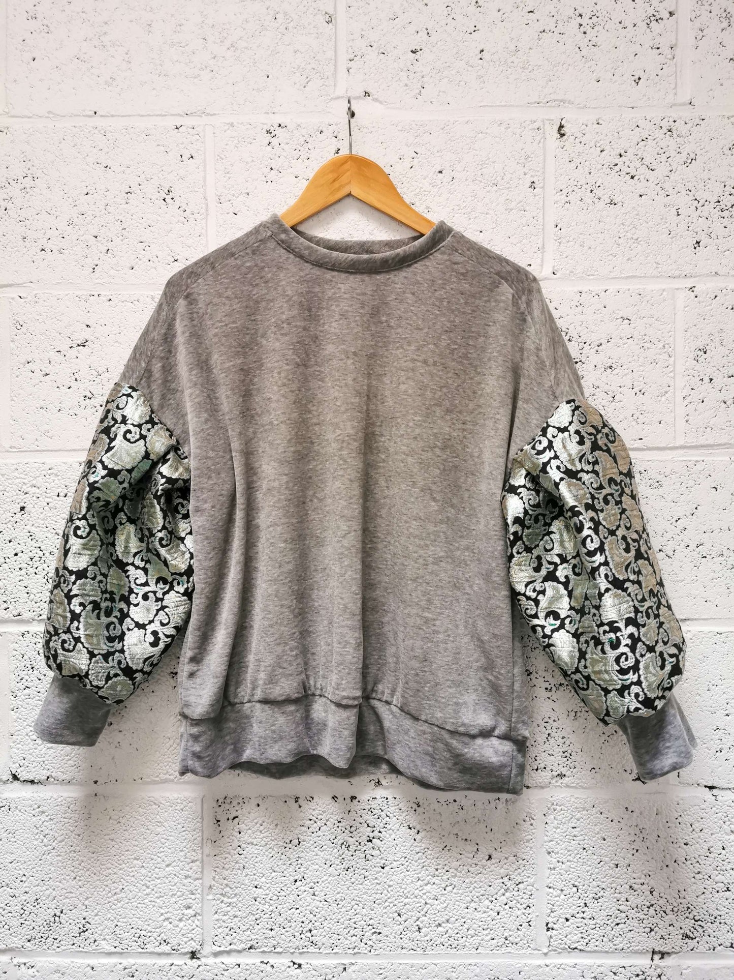 SWEET SUMMER sweater N°5 - Grey / silver-green
