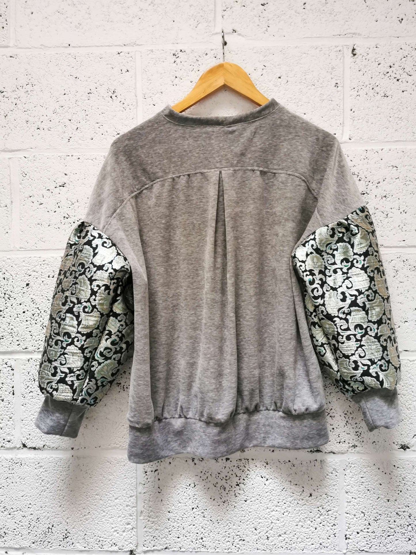 SWEET SUMMER sweater N°5 - Grey / silver-green