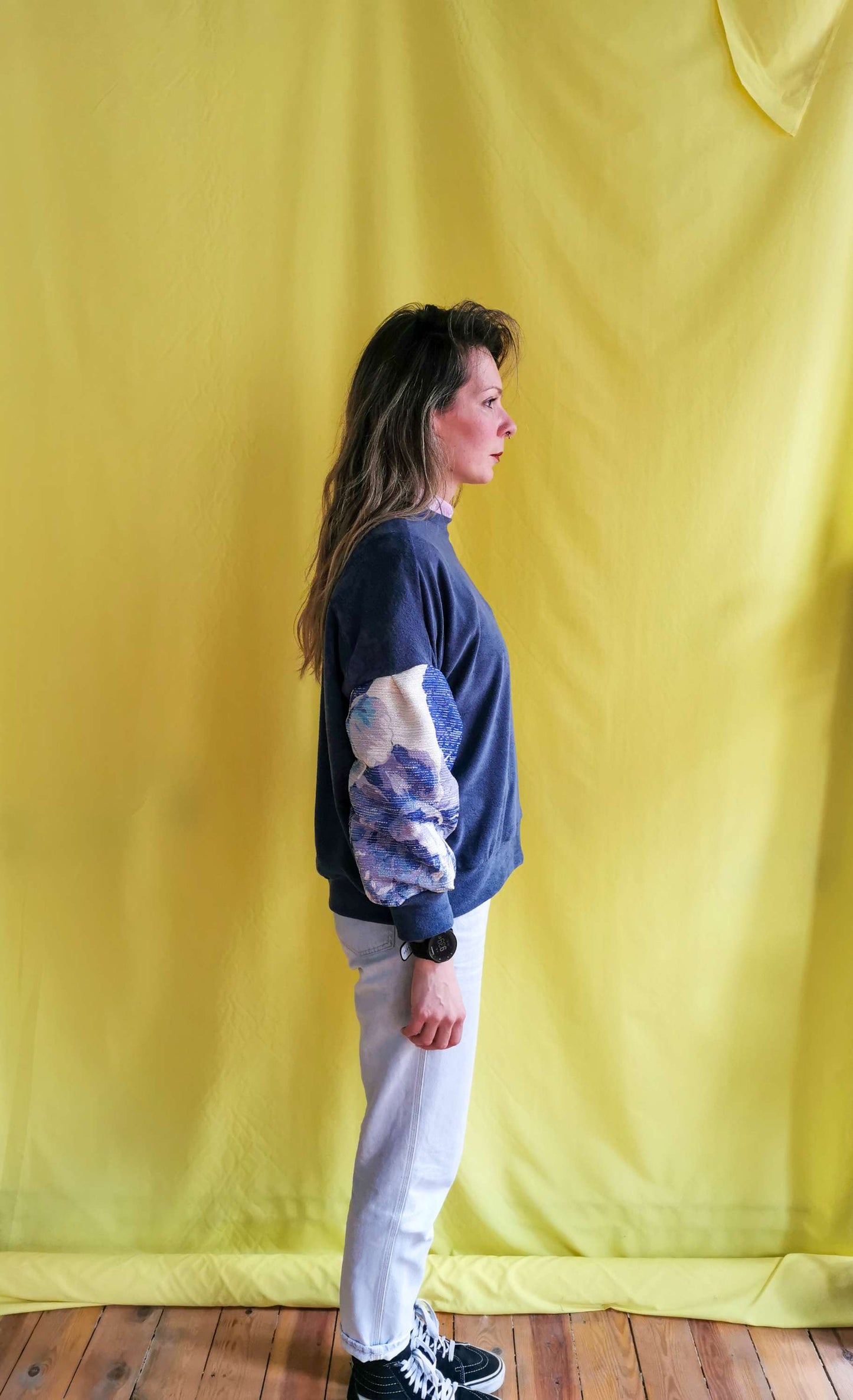 SWEET SUMMER sweater N°7 - Blue / flowers