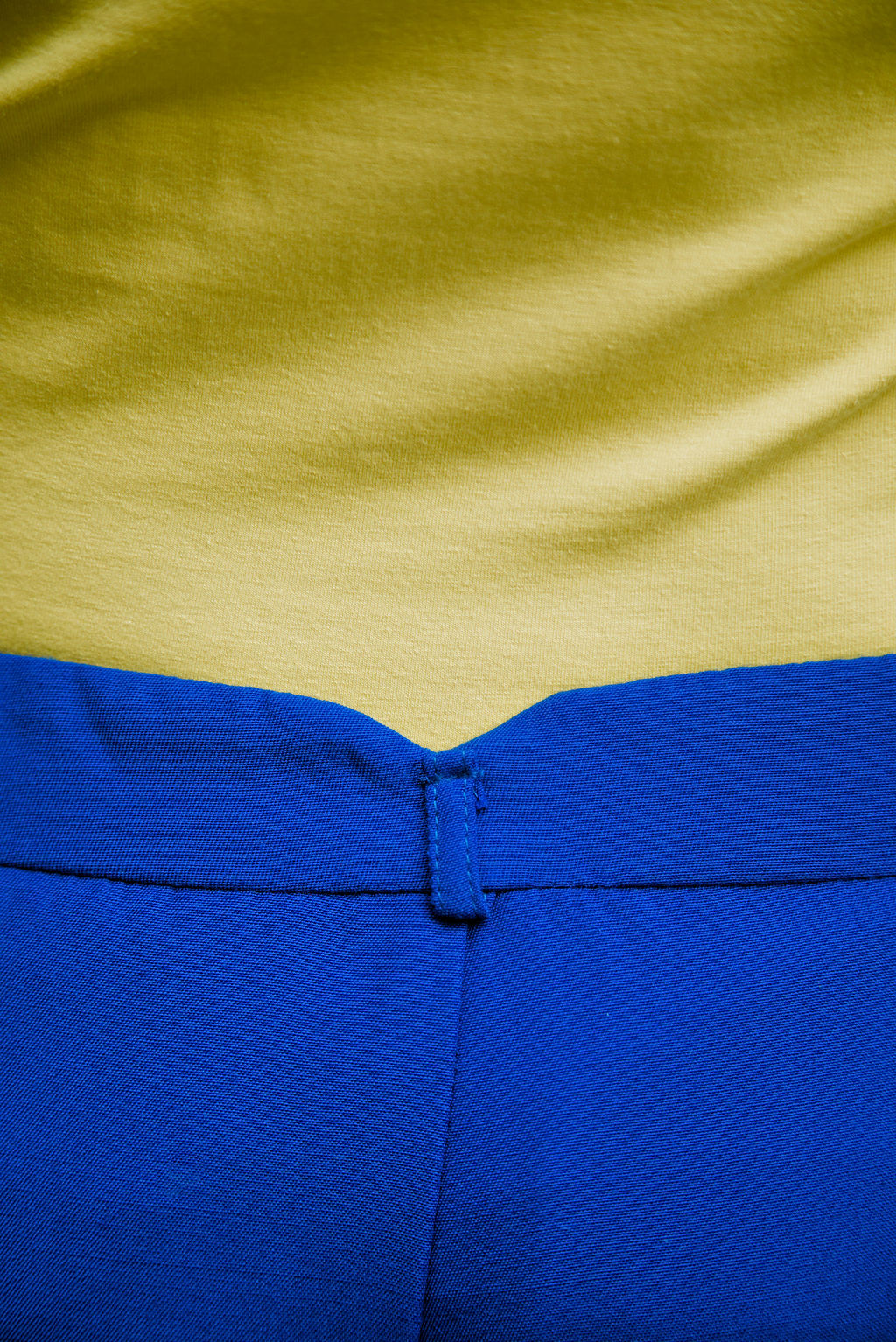 GLORIA PANTS - Blue/yellow
