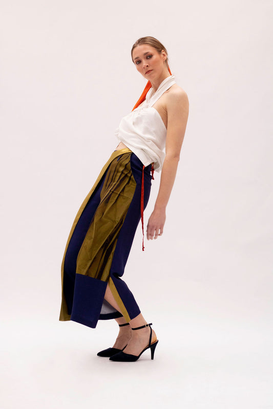 CRYSTAL CULOTTES - Blue/kaki