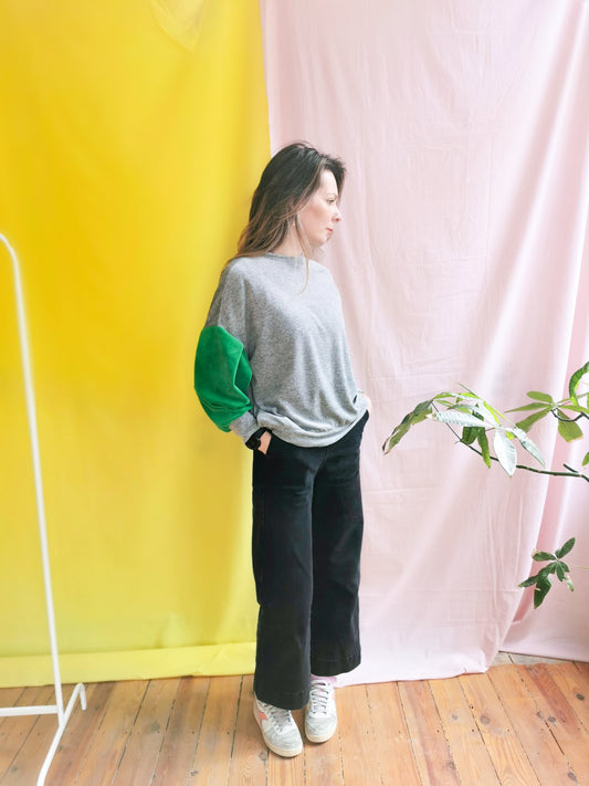 SWEET SUMMER sweater N°4 - Gray/Green