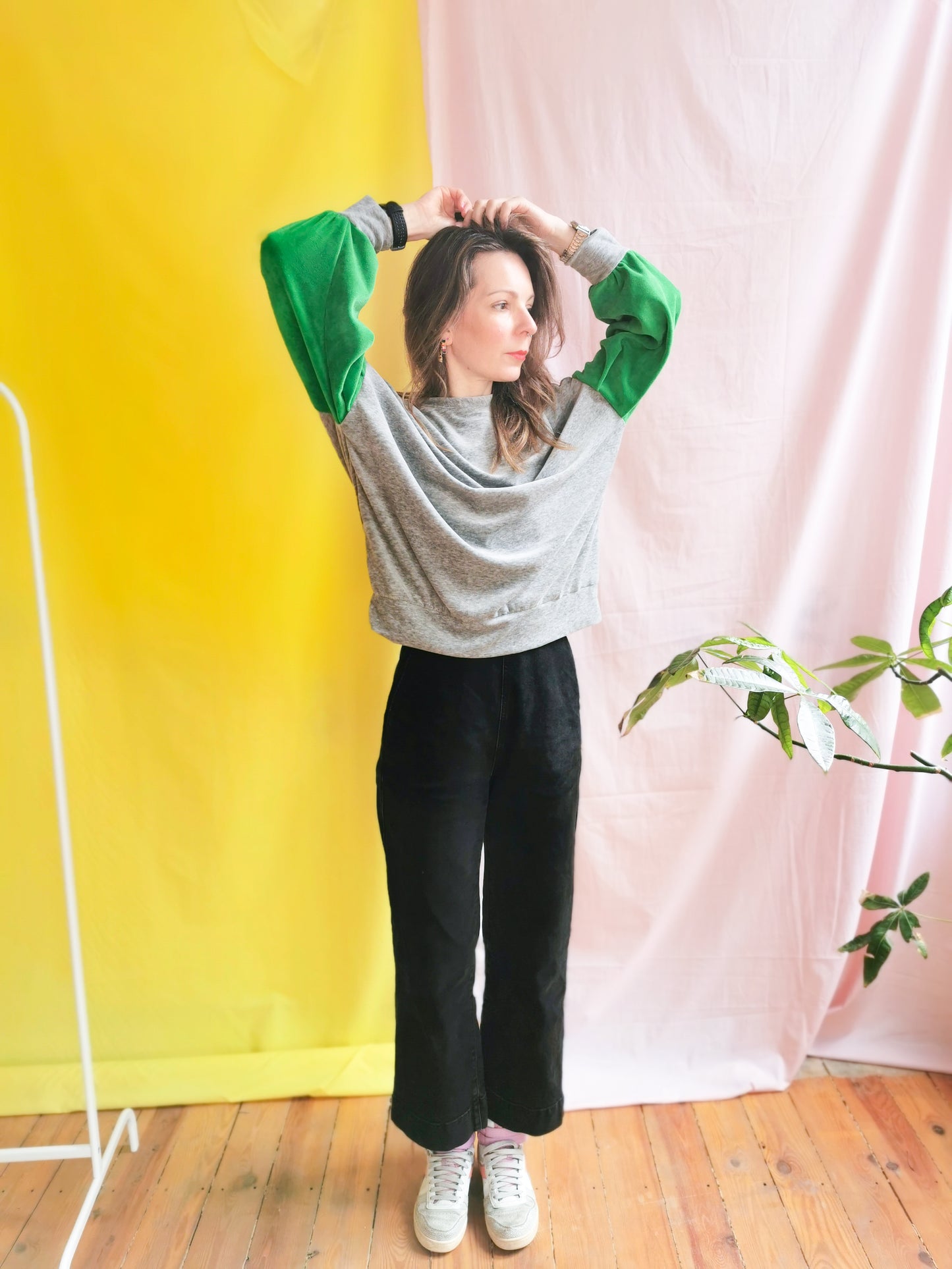 SWEET SUMMER sweater N°4 - Gray/Green