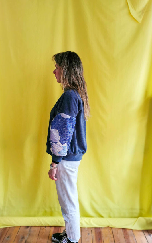 SWEET SUMMER sweater N°7 - Blue / flowers
