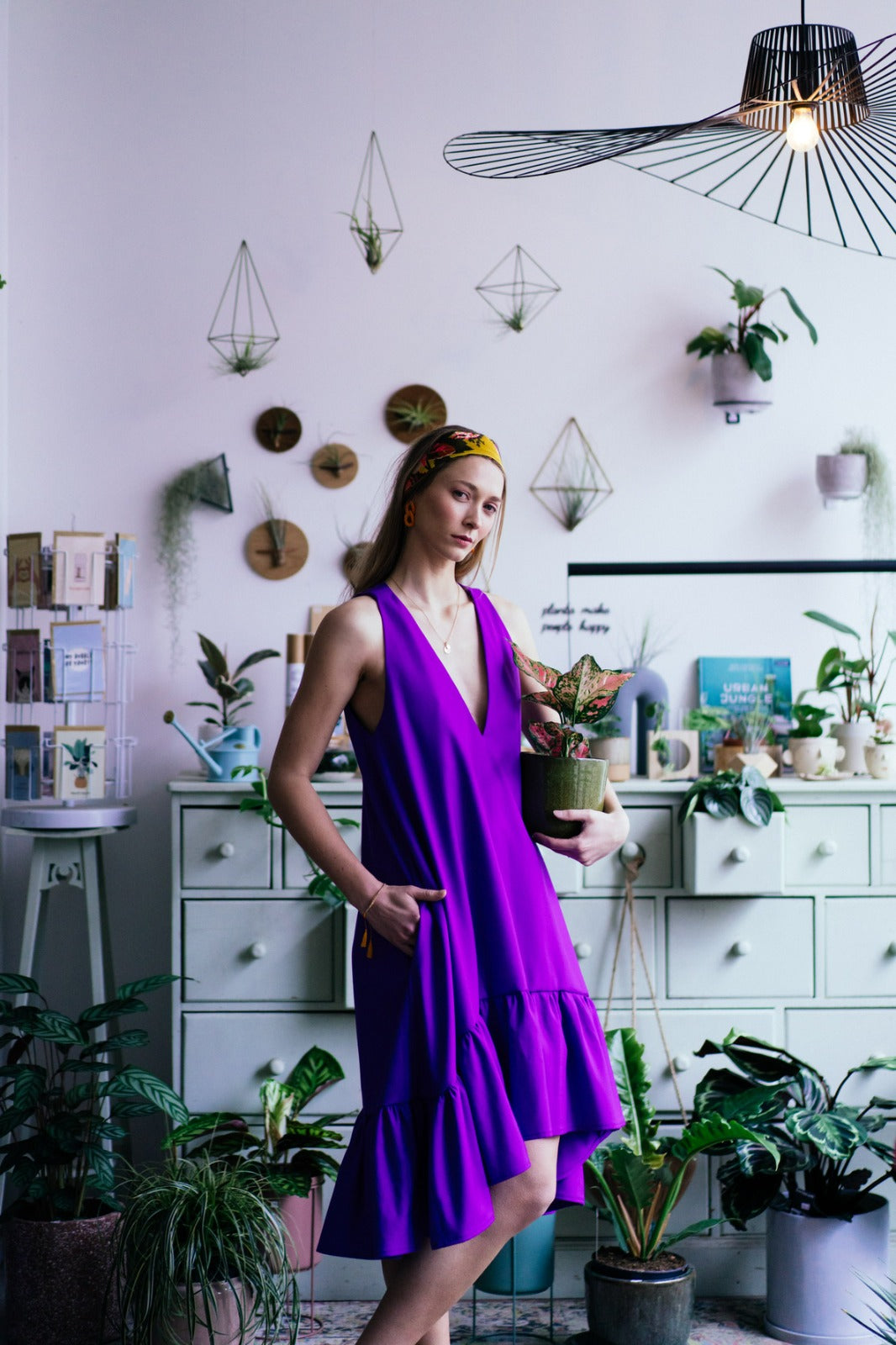 PEONY DRESS - Purple