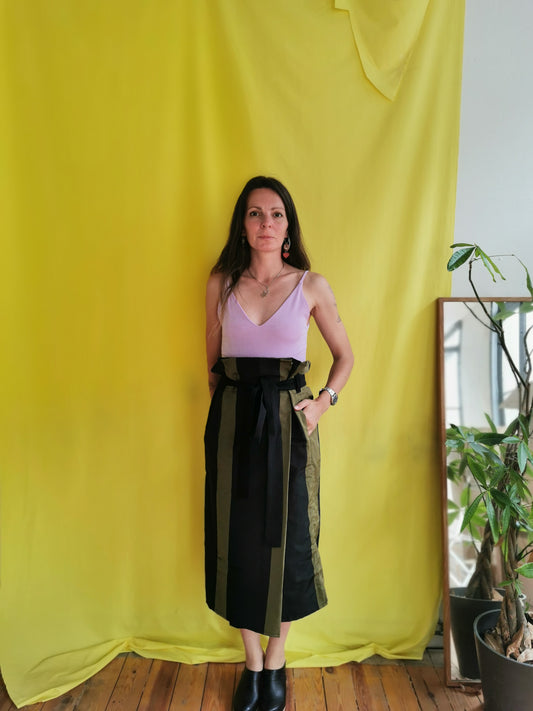 PROTEA SKIRT - KHAKI & BLACK