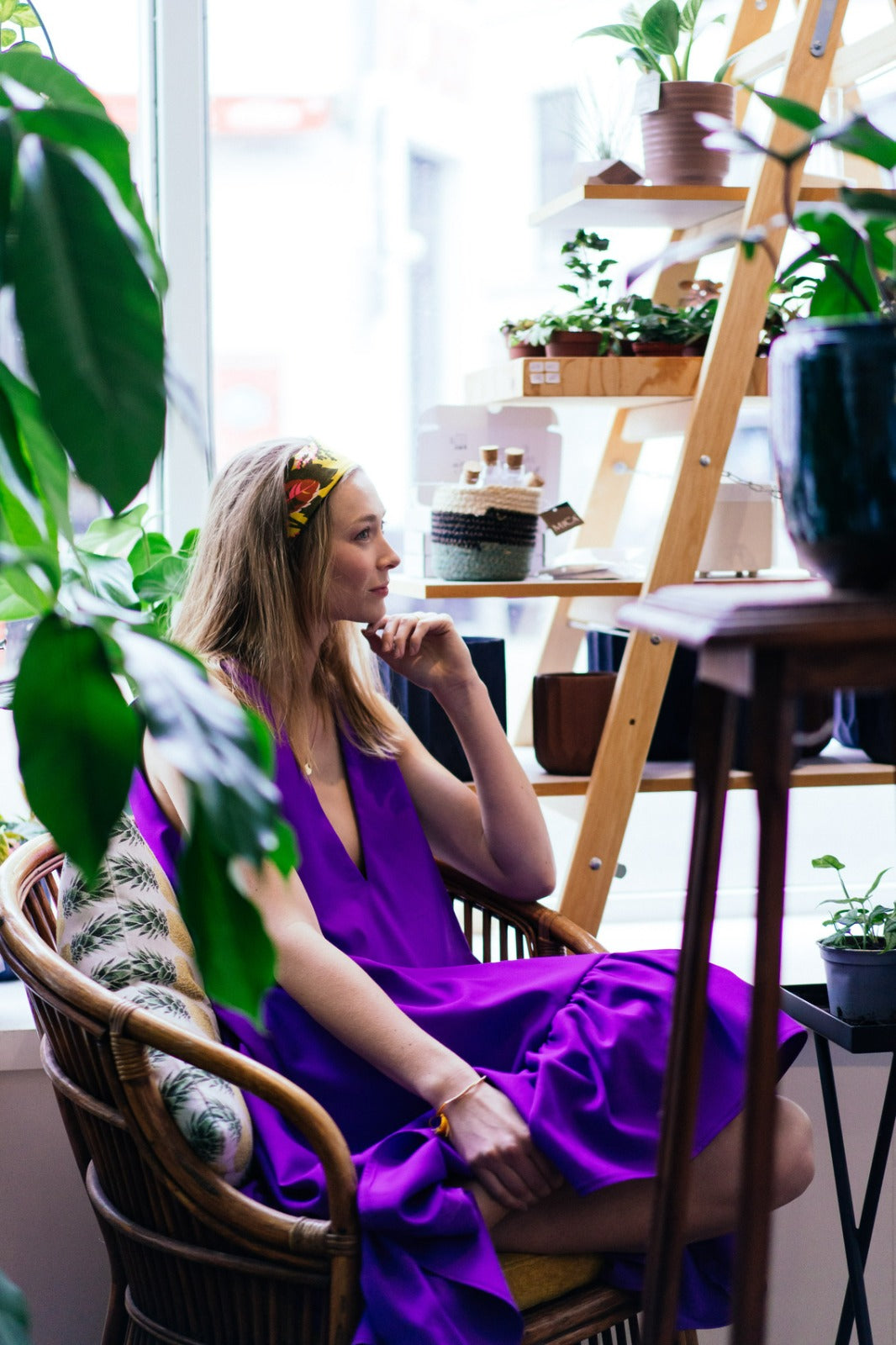 PEONY DRESS - Purple