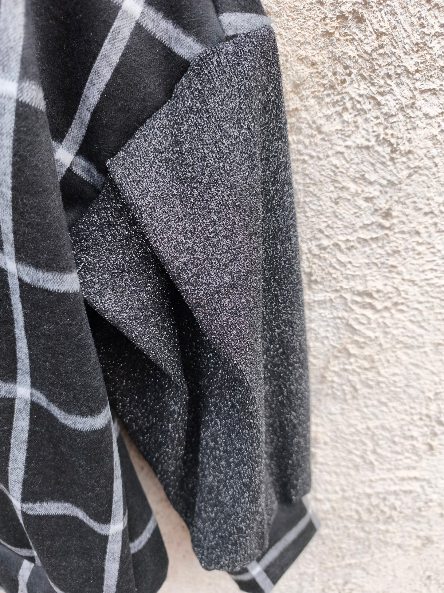 SWEET X-MAS sweater N°16 - Wool tricot and black glitter