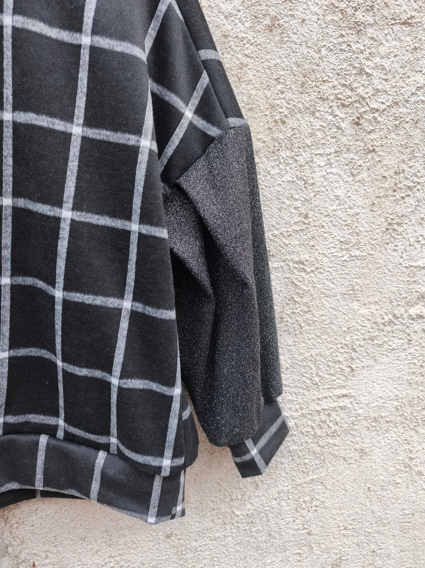 SWEET X-MAS sweater N°16 - Wool tricot and black glitter