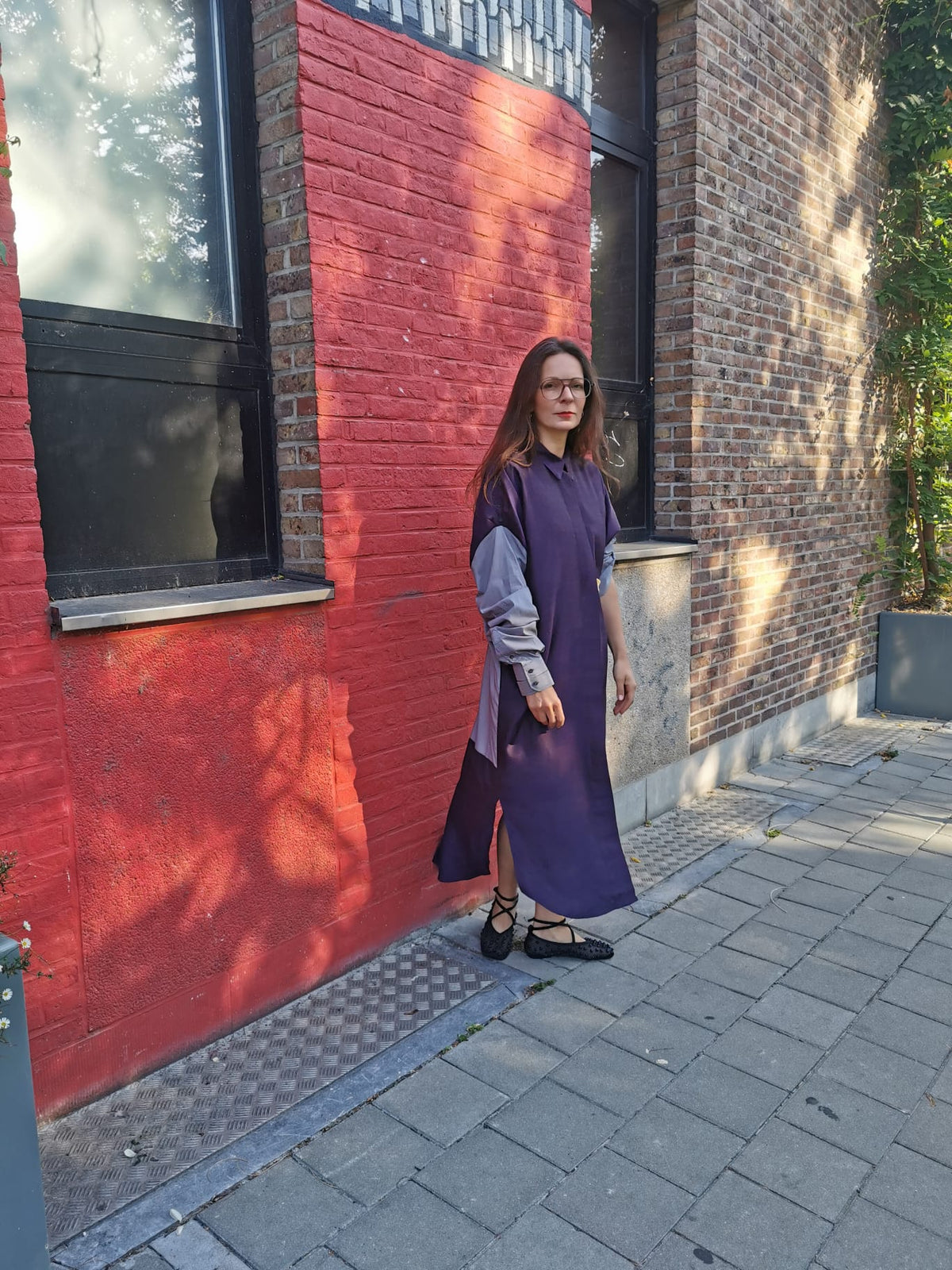 DUSK DRESS - SHE Purple/grey