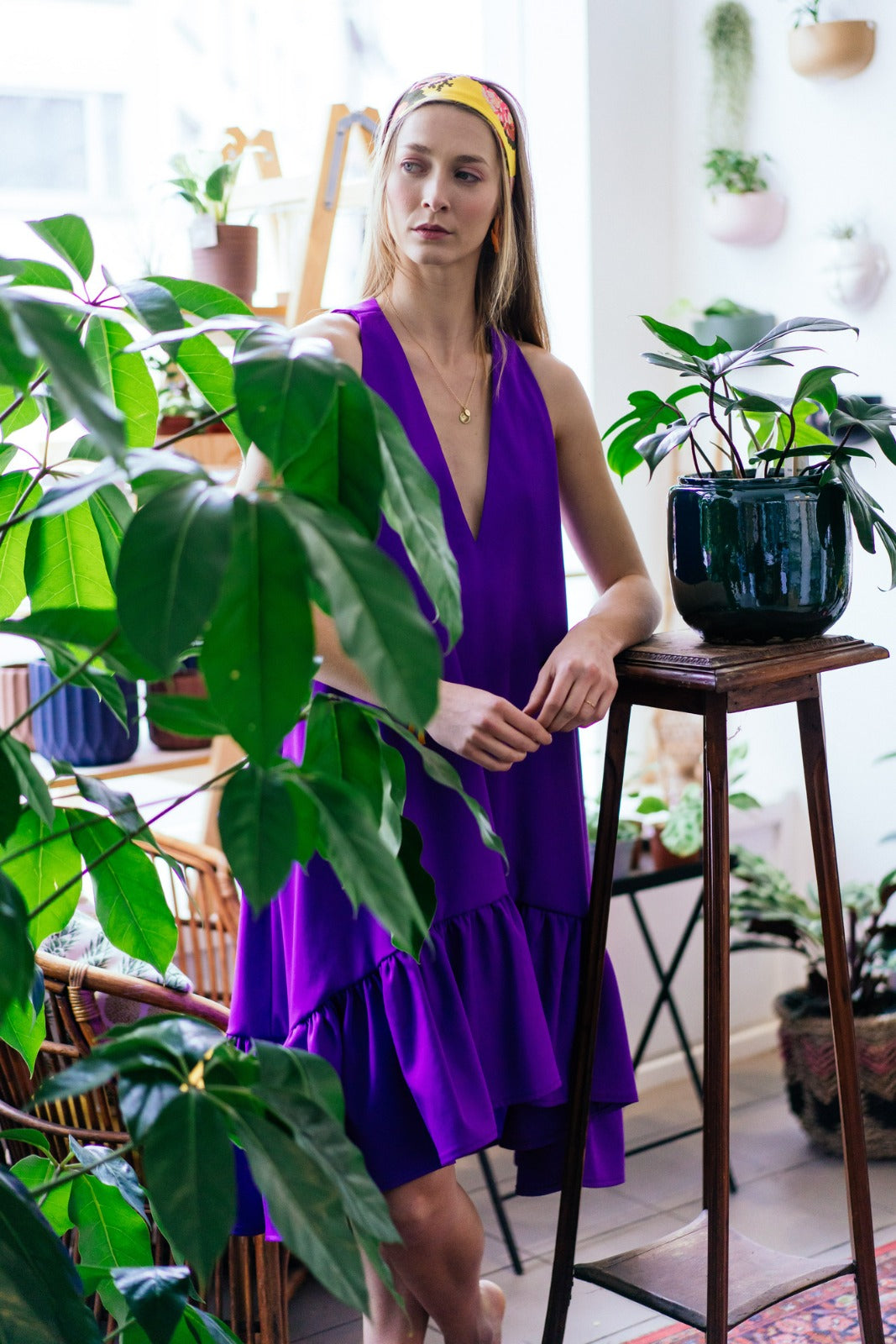 PEONY DRESS - Purple