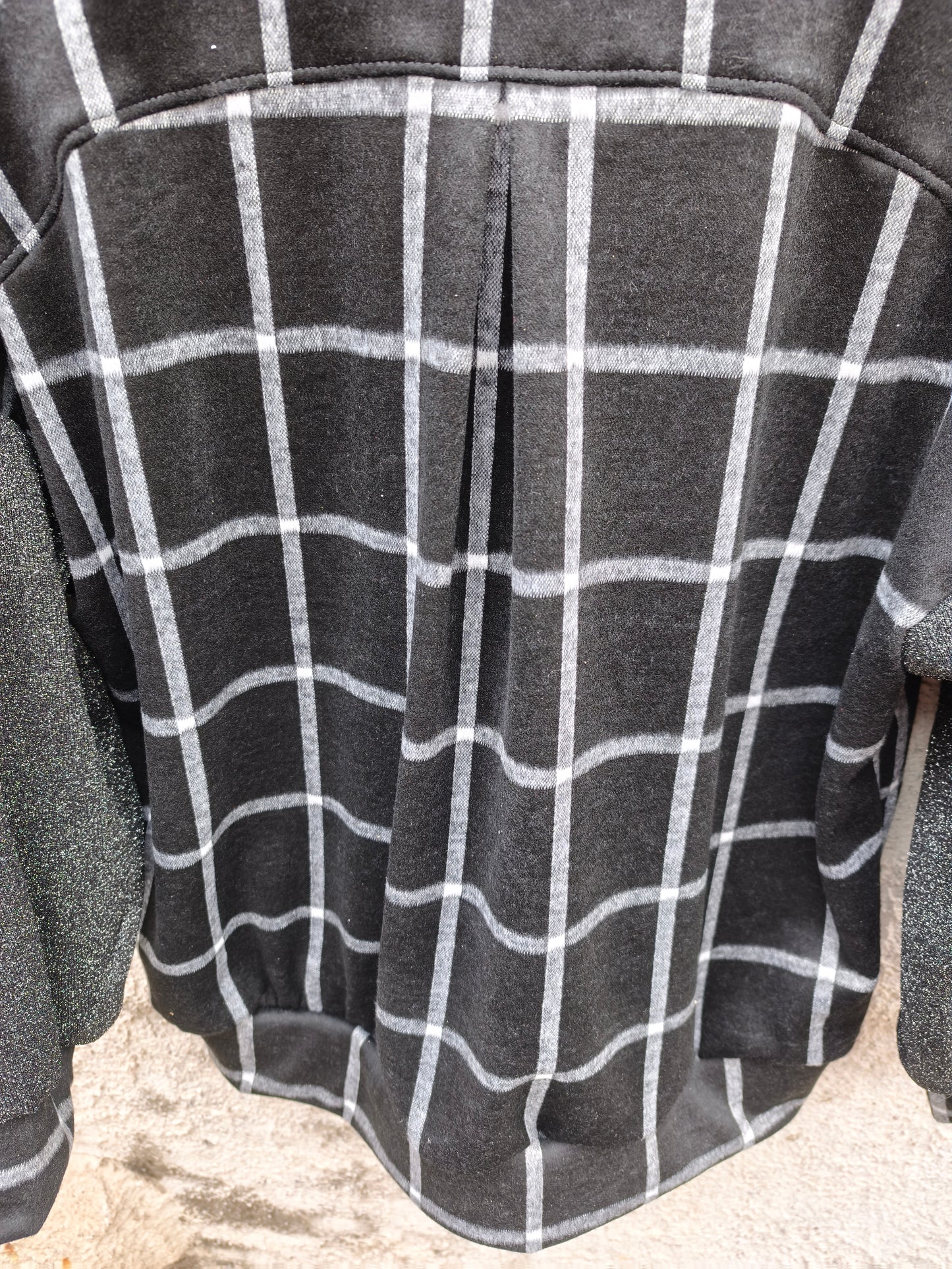 SWEET X-MAS sweater N°16 - Wool tricot and black glitter