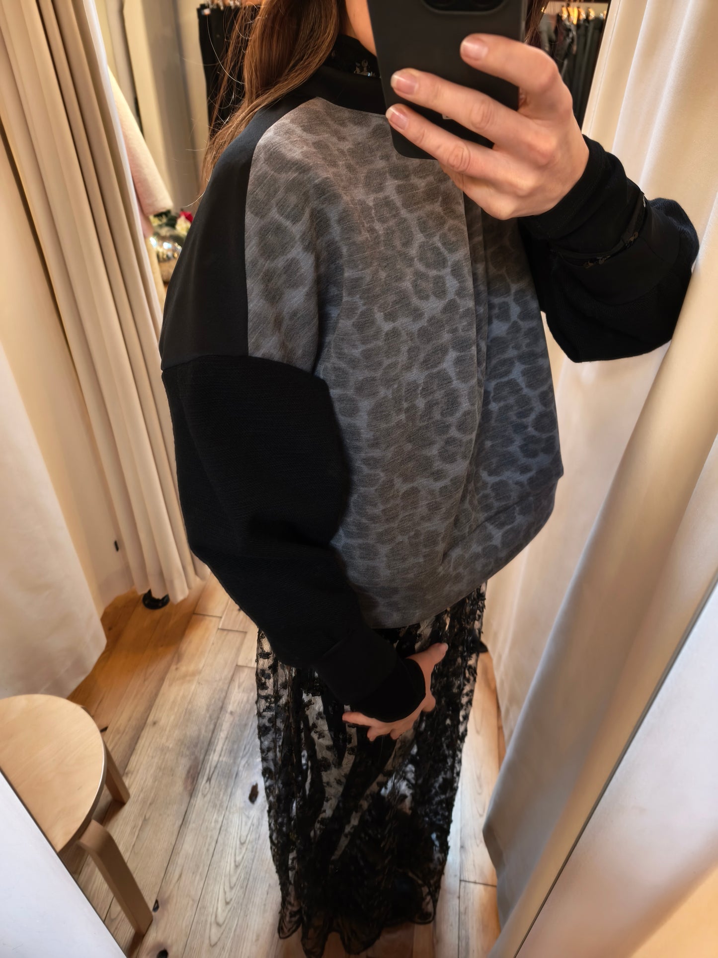 SWEET X-MAS sweater N°15 - leopard and black