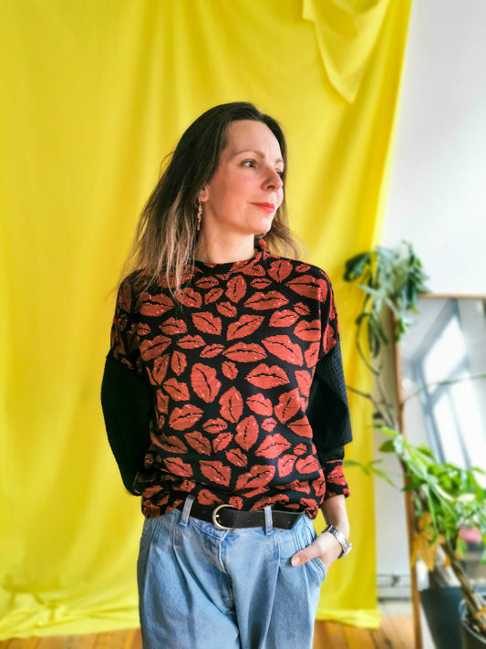 SWEET VALENTINE sweater N°13 - Sweet kisses