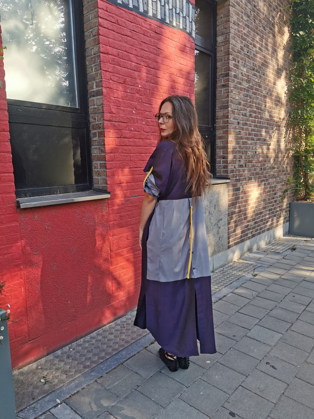 DUSK DRESS - SHE Purple/grey