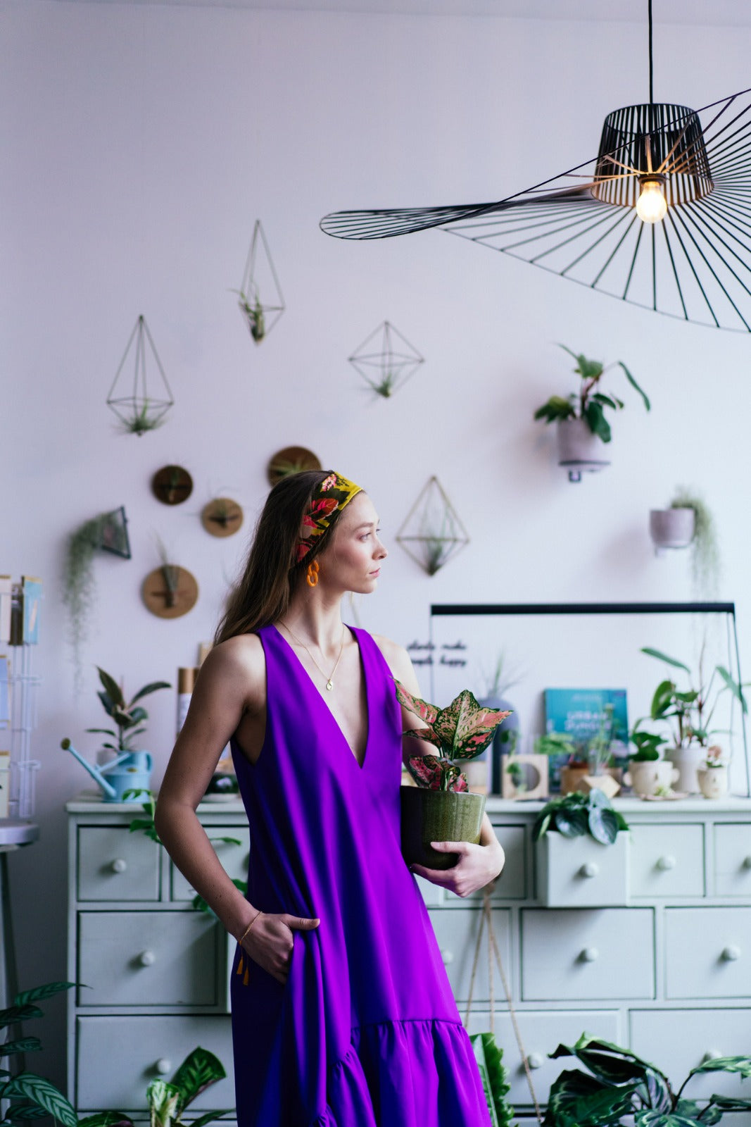 PEONY DRESS - Purple