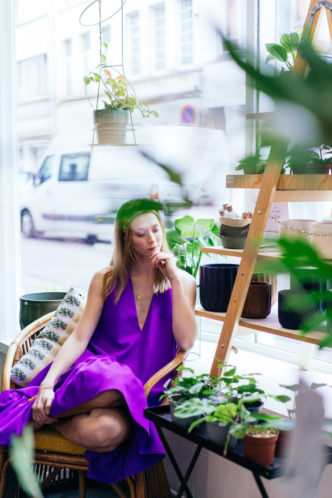 PEONY DRESS - Purple