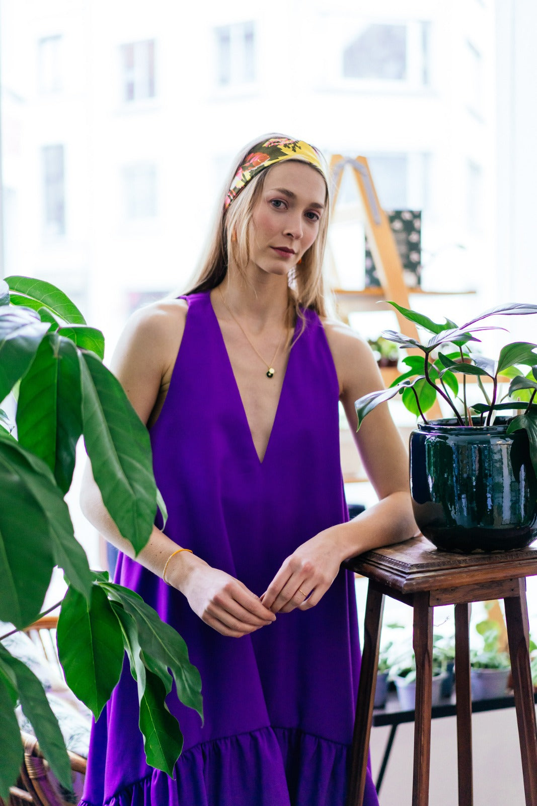 PEONY DRESS - Purple