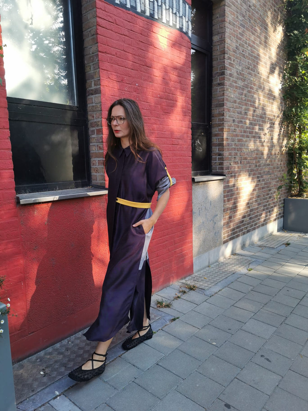 DUSK DRESS - SHE Purple/grey