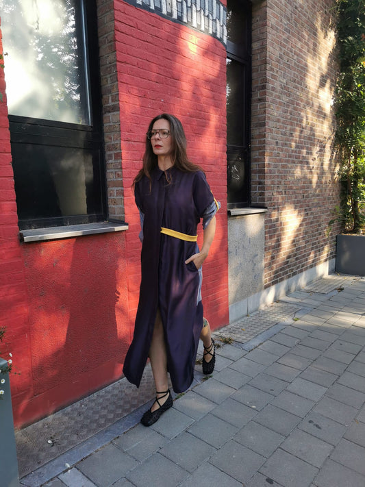 DUSK DRESS - SHE Purple/grey